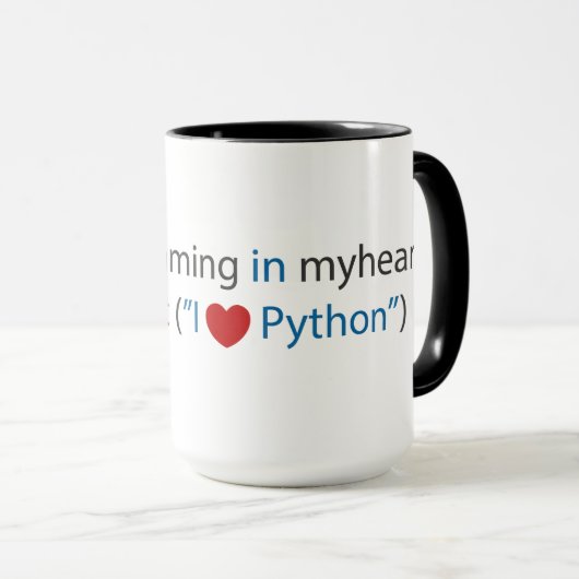 Tasse de codeur de python (Devant droit)