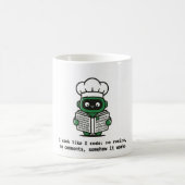 Tasse de codeur drôle — Je cuisine comme je code (Centre)
