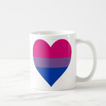 Tasse "de coeur bisexuel"