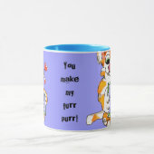 Tasse de coeur de chat d'amour à personnaliser (Centre)