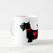 Tasse de coeur de chien de Scottie (Devant gauche)