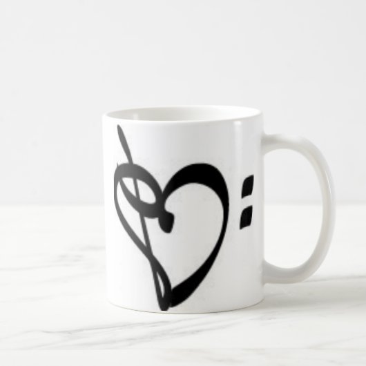 Tasse de coeur de clef de musique (Droite)
