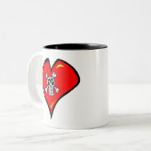 tasse de coeur de crâne (Devant gauche)