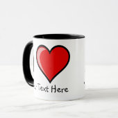 Tasse de coeur de Customizabe I (Devant gauche)