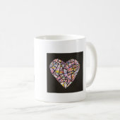 tasse de coeur de mosaïque (Devant droit)