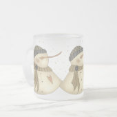 Tasse de coeur de Noël Snowmans (Devant gauche)