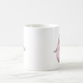 Tasse de coeur de pingouin personnalisée par tasse (Centre)