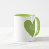 Tasse de coeur d'huiles (vert) (Devant droit)