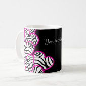 Tasse de coeur Zebra (Devant gauche)