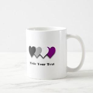 Tasse de coeurs de fierté d'Asexuality