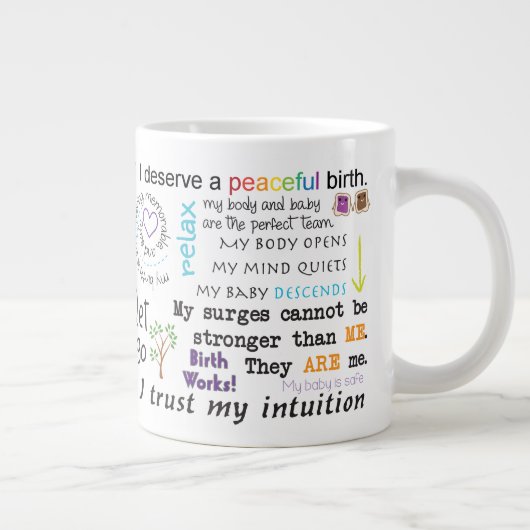 Tasse de collage d'affirmation de naissance (Droite)