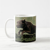 Tasse de collage de labrador retriever de chocolat (Gauche)