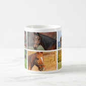 Tasse de collage de photo de cheval (Centre)
