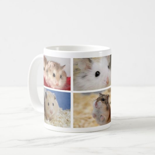 Tasse de collage de photo de hamster/gerbille (Devant gauche)