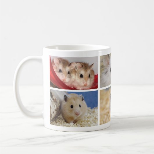 Tasse de collage de photo de hamster/gerbille (Gauche)