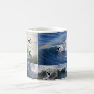 Tasse de collage de surfer