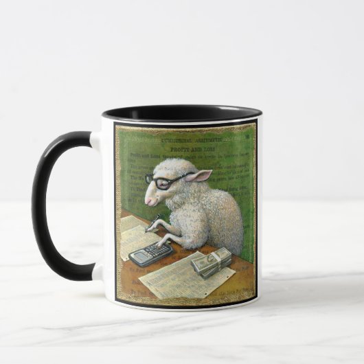 Tasse de comptable, comptant des moutons (Gauche)