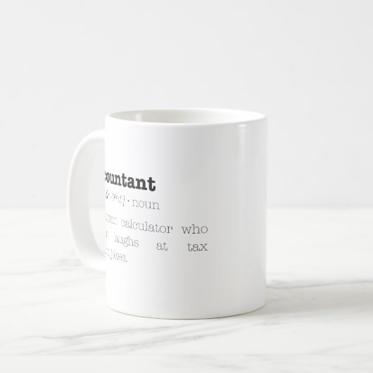Tasse de comptable drôle (Devant gauche)