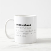 Tasse de comptable drôle (Gauche)