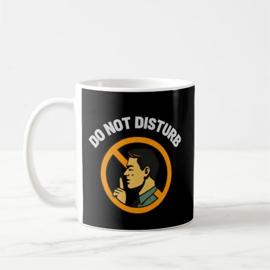 Tasse de concentration « Ne pas déranger » - Avert (Gauche)