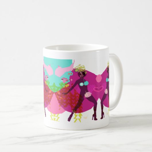 Tasse de concepteur d'amour de fille (Devant droit)