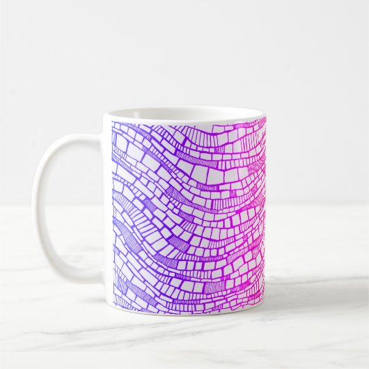 Tasse de conception d'art de couleur de formes de (Gauche)