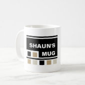 Tasse de conception de carré de coutume (Devant gauche)