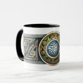 Tasse de conception de Knotwork de Celtic (Devant gauche)