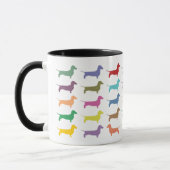 Tasse de confettis de teckel (Gauche)