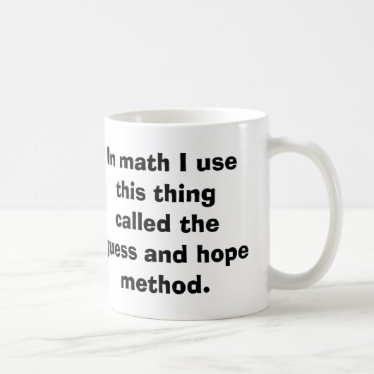 Tasse de conjecture et d'espoir de maths (Droite)