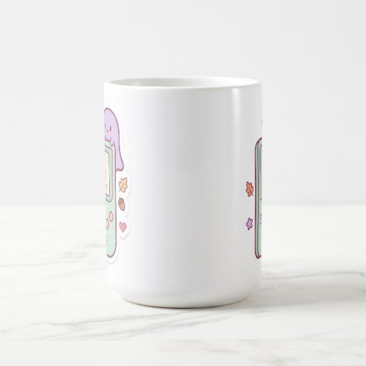 Tasse de console de jeu fantôme Kawaii pastel (Centre)