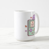 Tasse de console de jeu fantôme Kawaii pastel (Devant droit)