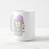 Tasse de console de jeu fantôme Kawaii pastel (Devant gauche)