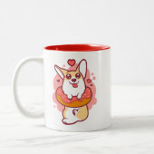 Tasse de corail de corgi de beignet (Gauche)