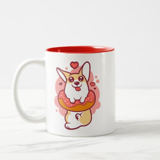 Tasse de corail de corgi de beignet (Gauche)