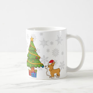 Tasse de corgi d'arbre de Noël