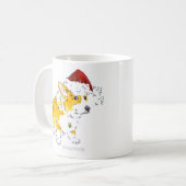 Tasse de corgi de casquette de Père Noël (Devant gauche)
