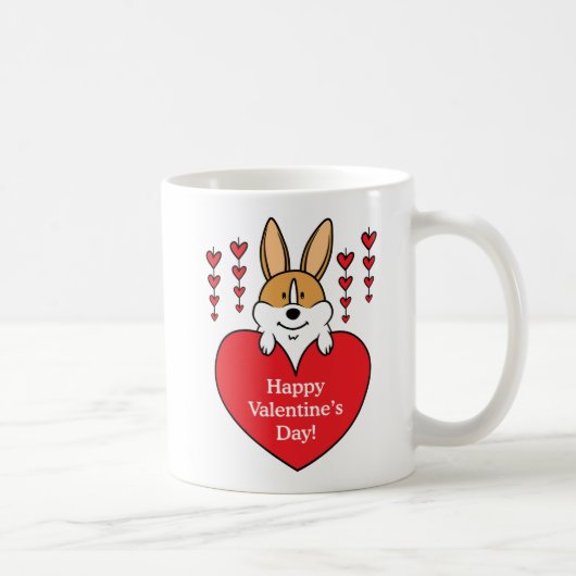 Tasse de corgi de heureuse Sainte-Valentin (Droite)