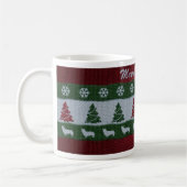 Tasse de corgi de Joyeux Noël (Gauche)