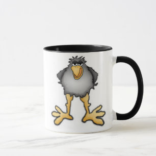 Tasse de corneille de bande dessinée