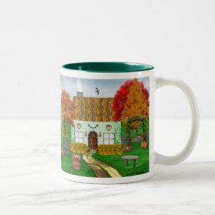 Tasse de cottage d'automne