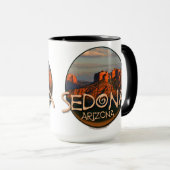 Tasse de coucher du soleil de Sedona Arizona (Devant droit)