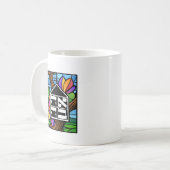 Tasse de couleur de Beit Ahaversary 11oz (Devant gauche)