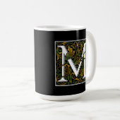 Tasse de couleur du monogramme M (Devant droit)