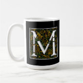 Tasse de couleur du monogramme M (Gauche)