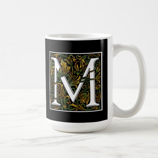 Tasse de couleur du monogramme M (Droite)