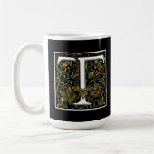 Tasse de couleur du monogramme T (Gauche)