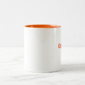 Tasse de couleur réglée : orange, intérieur orange (Centre)