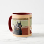 Tasse de couples de dobermann (Devant gauche)