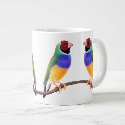 Tasse de couples de pinson de Gouldian (Devant droit)